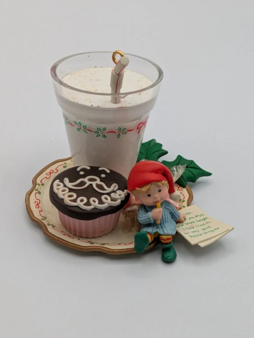 Enesco Treasury of Christmas "Santa's Midnight Snack" 1992 Vintage Ornament - Picture 5 of 11